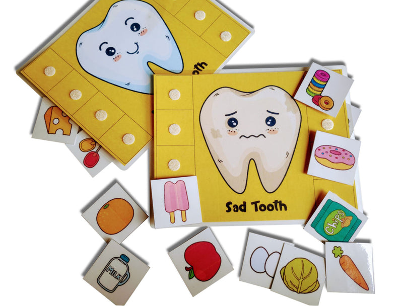 Happy tooth Sad tooth sorting activity