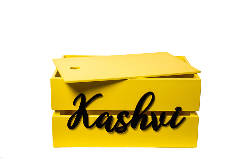 Personalised Storage Box - Yellow