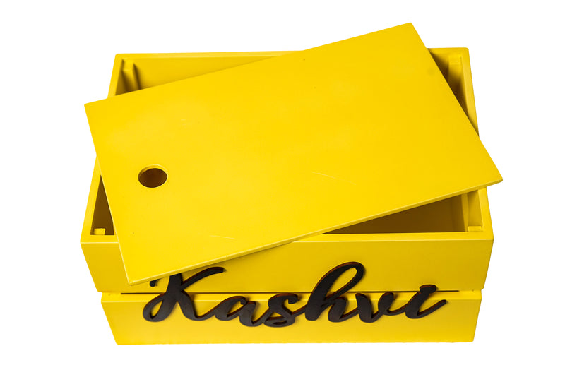 Personalised Storage Box - Yellow