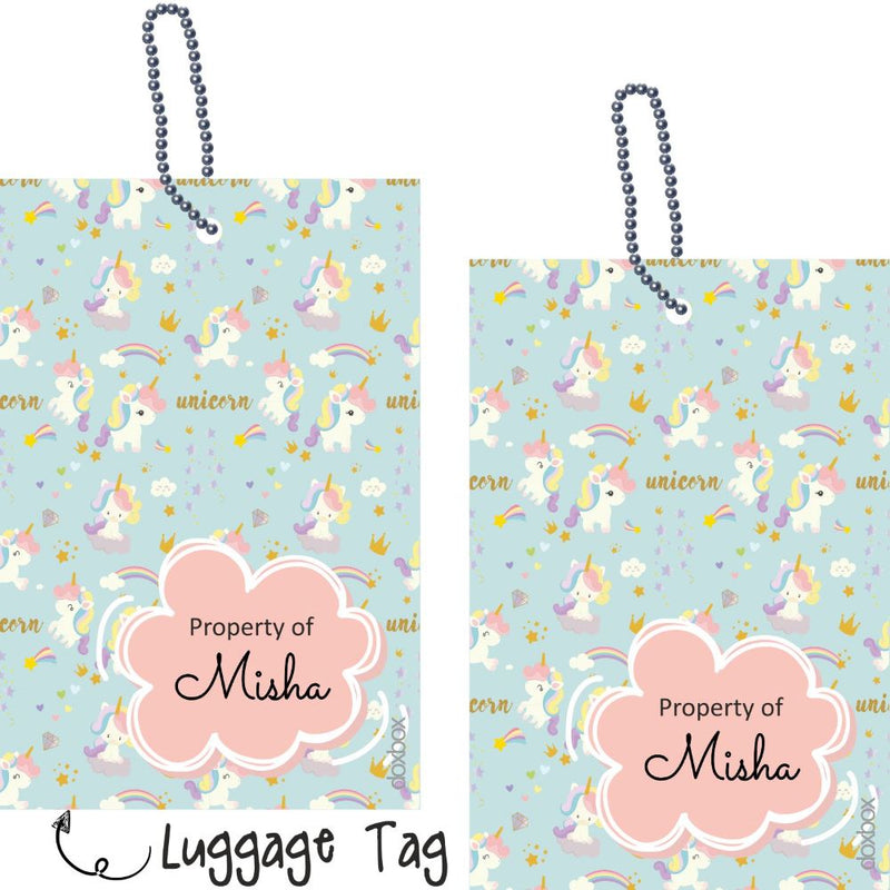 Luggage Tag - Unicorn on clouds