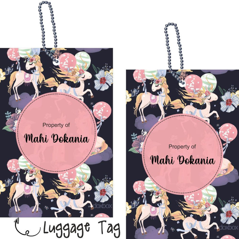 Luggage Tag - Unicorn Pattern