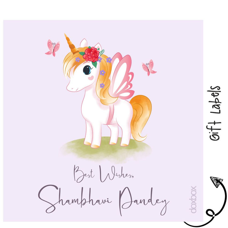 Gift Labels - Unicorn watercolor