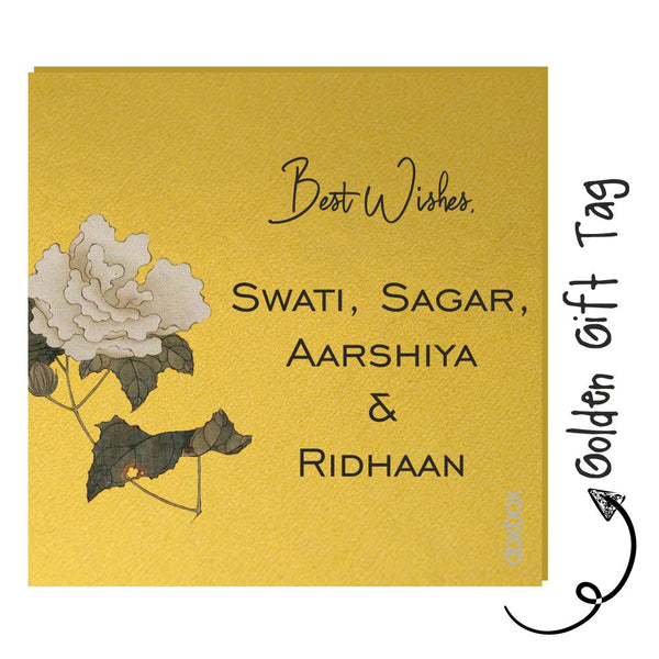 Golden Gift Tag - Vintage Flowers